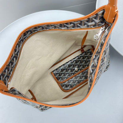 HOBO BOHÈME 34 IN BROWN GOYARDINE CANVAS AND CALFSKIN