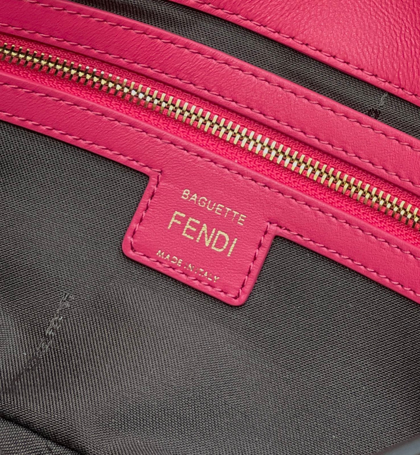 Baguette 27cm Red Lambskin Gold Hardware