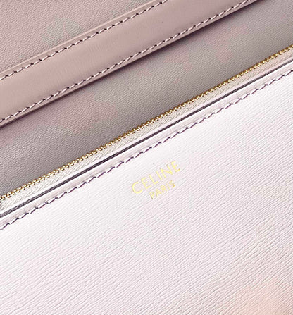 CELINE MEDIUM CLASSIQUE BAG 24CM LIGHT PURPLE CALFSKIN