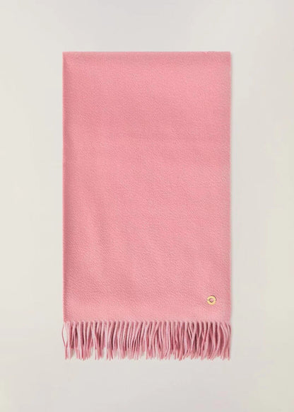 LP Grande Unita Scarf 200 CM In Salmon Pink Wool Cashmere 378393