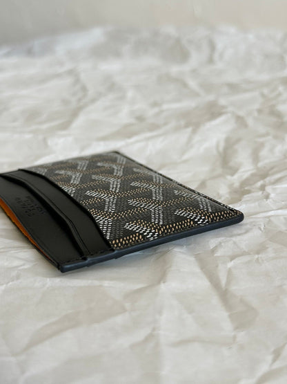 SAINT-SULPICE CARD WALLET 10 IN BLACK GOYARDINE CANVAS