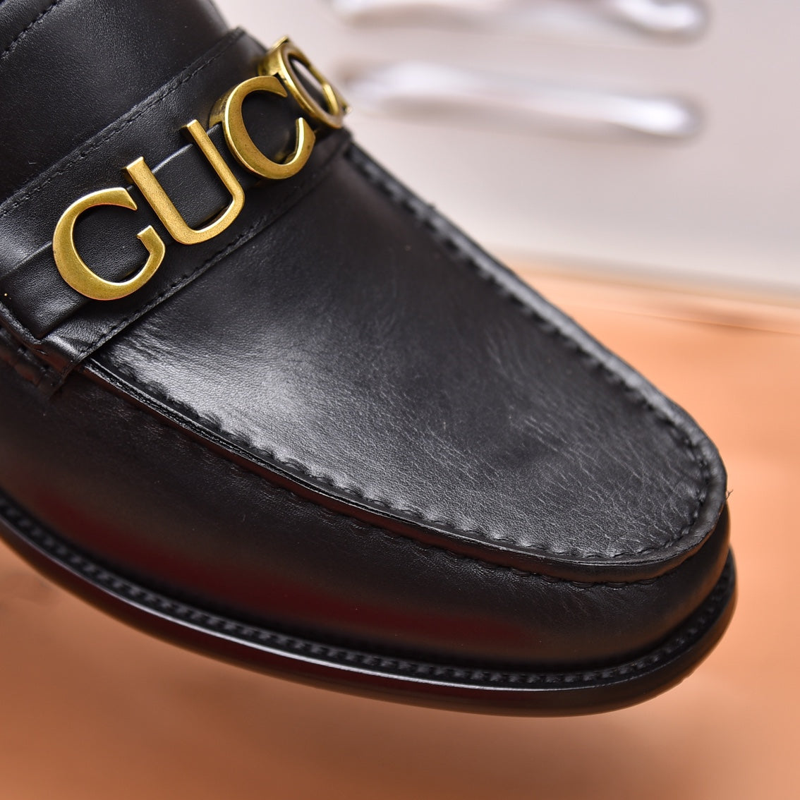 GG Men's Loafer Brown Black Cowhide 522699