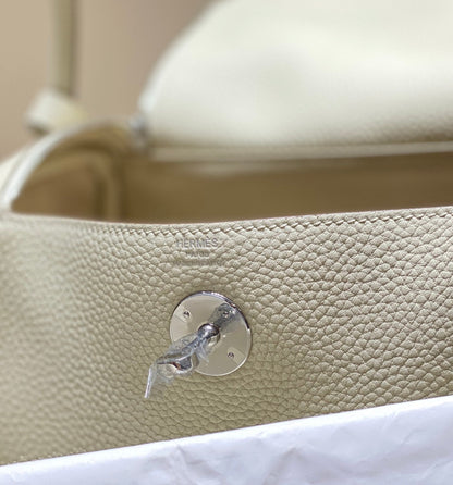 HM LINDY 26 BAG WHITE TAURILLON CLEMENCE LEATHER