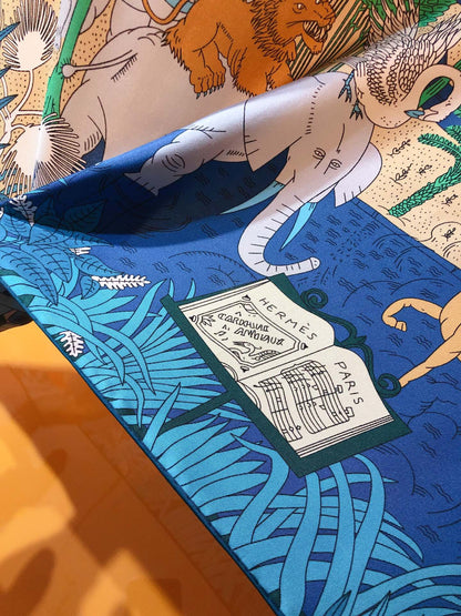 Le Carnaval Des Animaux Scarf 90 CM In Colorful Silk Twill 288861