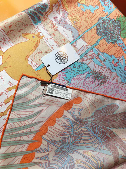 Le Carnaval Des Animaux Scarf 90 CM In Colorful Silk Twill 288863