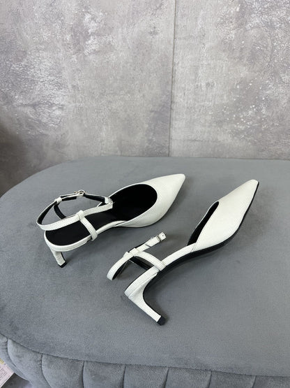 cl kitten with strap 45 white lizard stamped calfskin
