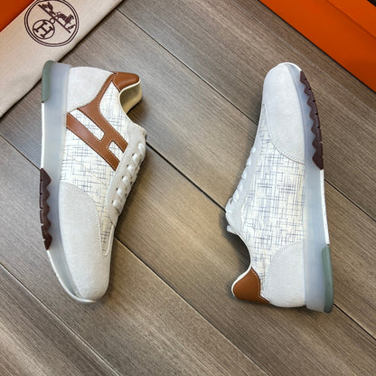 HM TRAIL SNEAKER WHITE AND LIGHT GRAY CANVAS