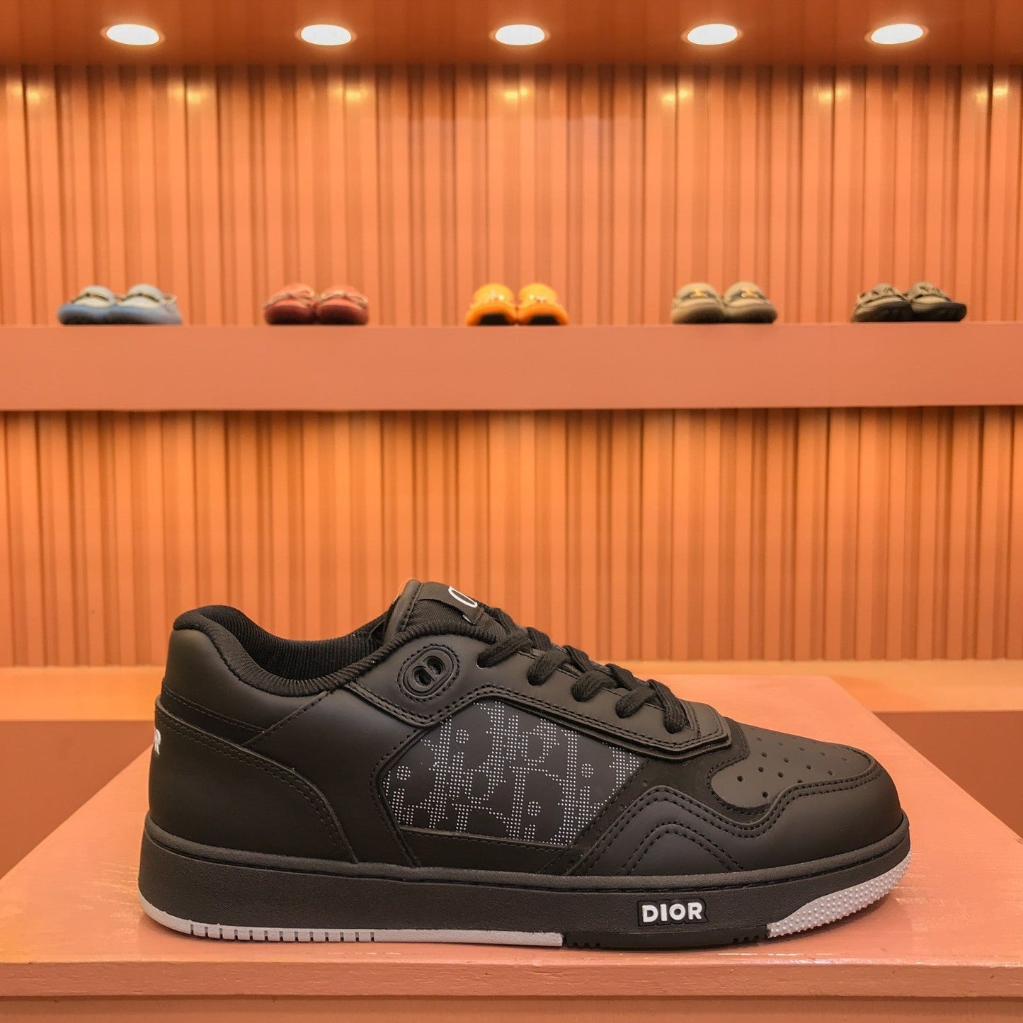 CD B27 LOW-TOP SNEAKER BLACK MESH CALFSKIN