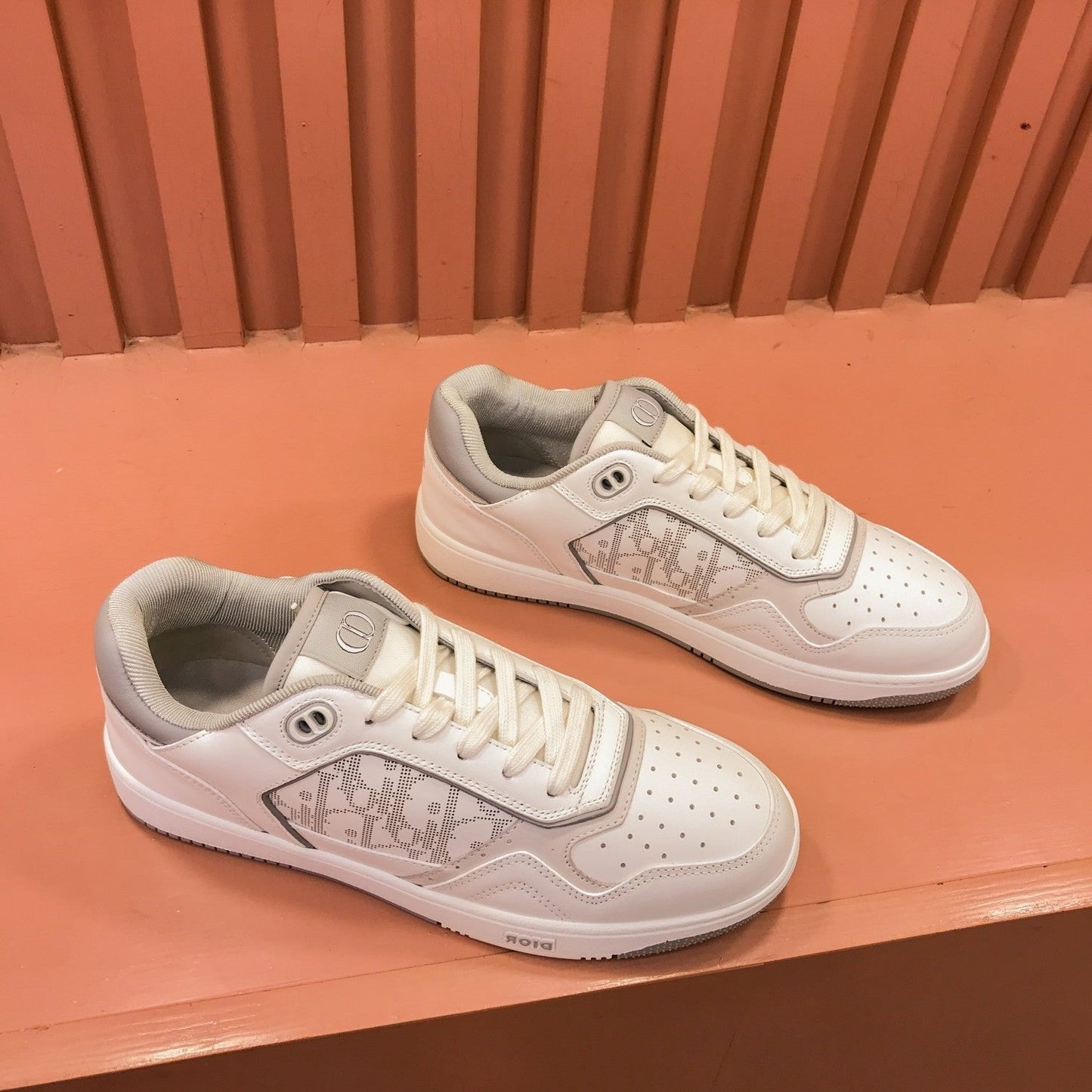 CD B27 LOW-TOP SNEAKER WHITE-CLOUD MESH CALFSKIN