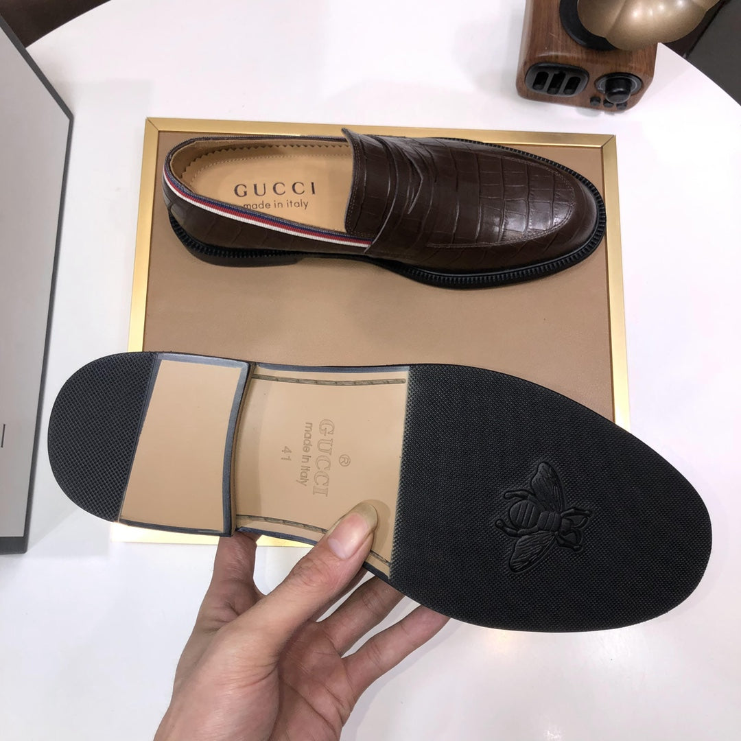 GG Men's Dress Loafer Brown Cowhide 457678