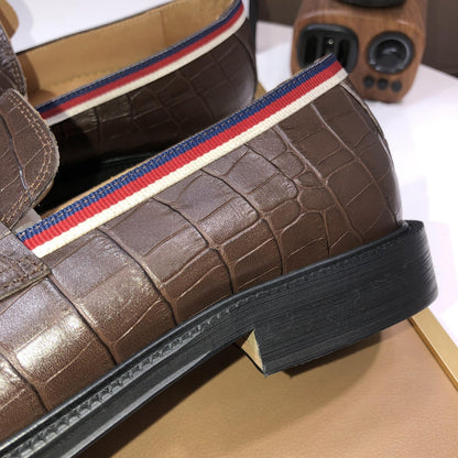 GG Men's Dress Loafer Brown Cowhide 457678