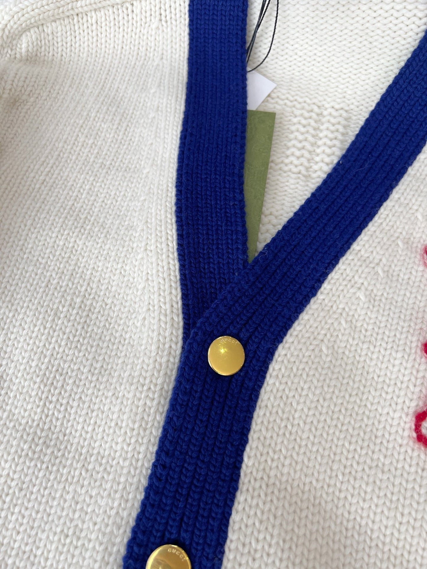 GG 25 Rabbit Cardigan White Wool 0003