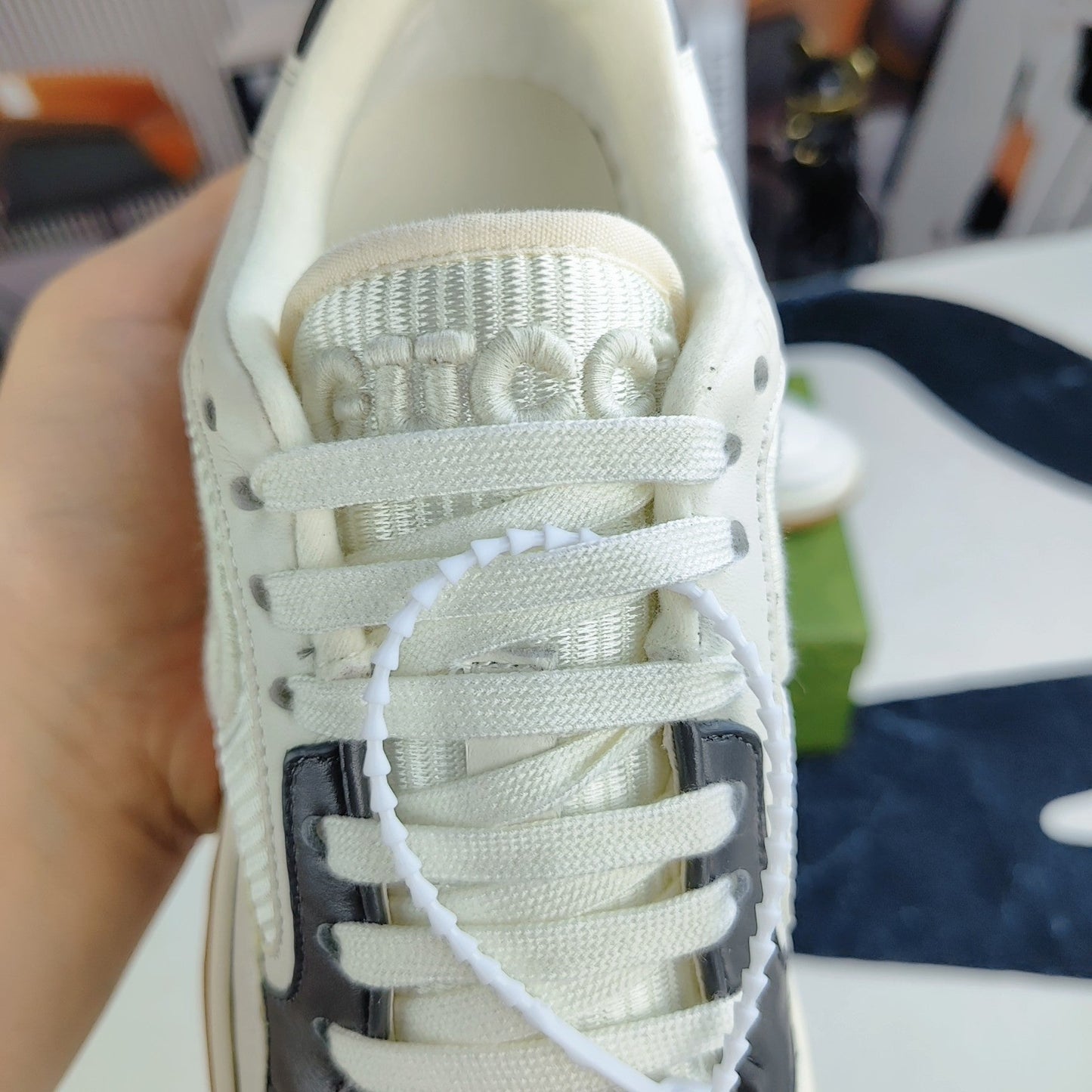 GG Men's MAC80 Sneaker White Grey Cowhide 523624