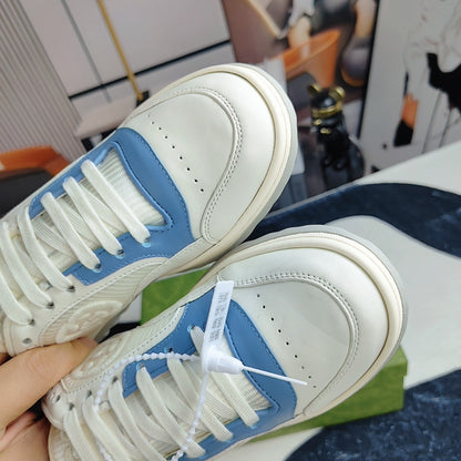 GG Men's MAC80 Sneaker White Blue Cowhide 523620