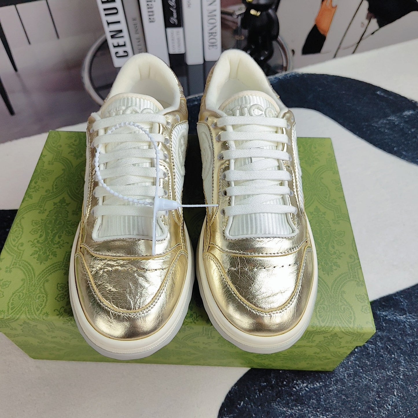 GG Men's MAC80 Sneaker Gold Cowhide 523617