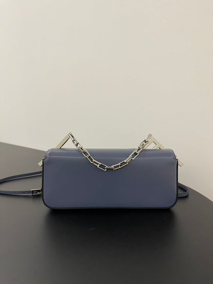 FENDI MINI FIRST SIGHT 23 BAG IN INDIGO BLUE CALFSKIN WITH SILVER HARDWARE