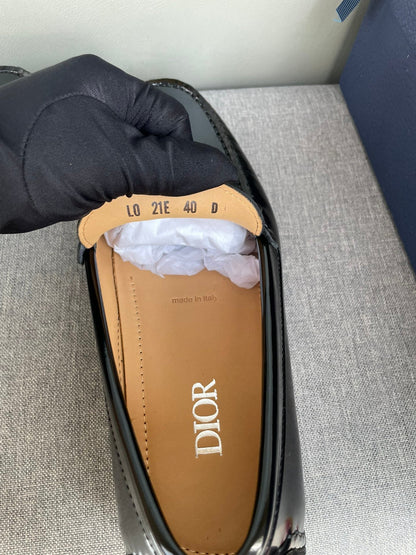 CD JUAL ICON BUCKLE LOAFER BLACK POLISHED CALFSKIN