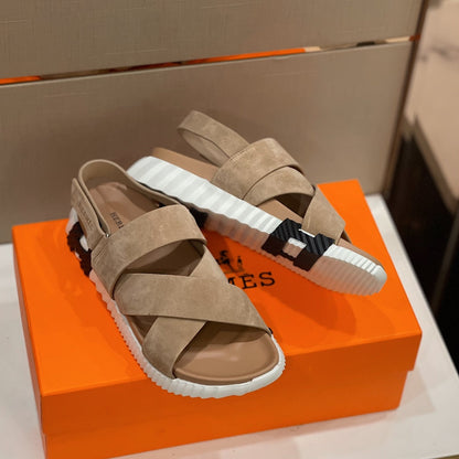 HM ELECTRIC SANDAL CAMEL SUEDE