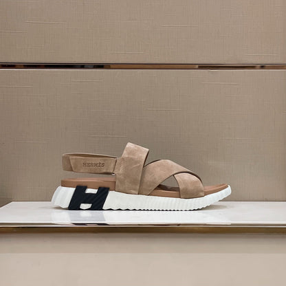 HM ELECTRIC SANDAL CAMEL SUEDE