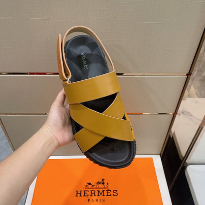 HM ELECTRIC SANDAL TAWNY CALFSKIN