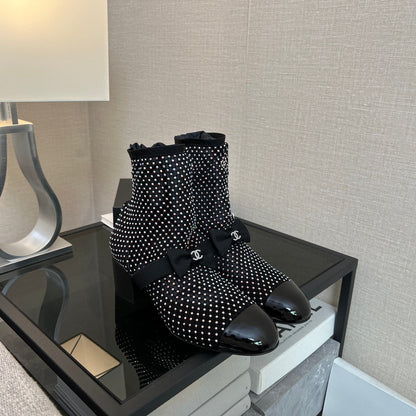 CC Ankle Boot Glitter Black
