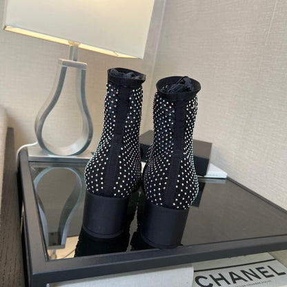 CC Ankle Boot Glitter Black