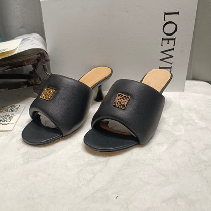 Loewe Anagram Padded Mule Black Sheepskin