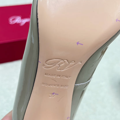 Belle Viv Edition Metal Buckle Pumps 65 Camel Patent Leather
