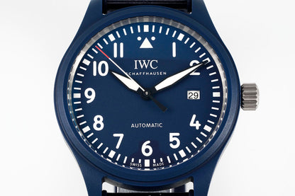 IWC Pilot 41mm Blue Dial Navy Blue Rubber Strap