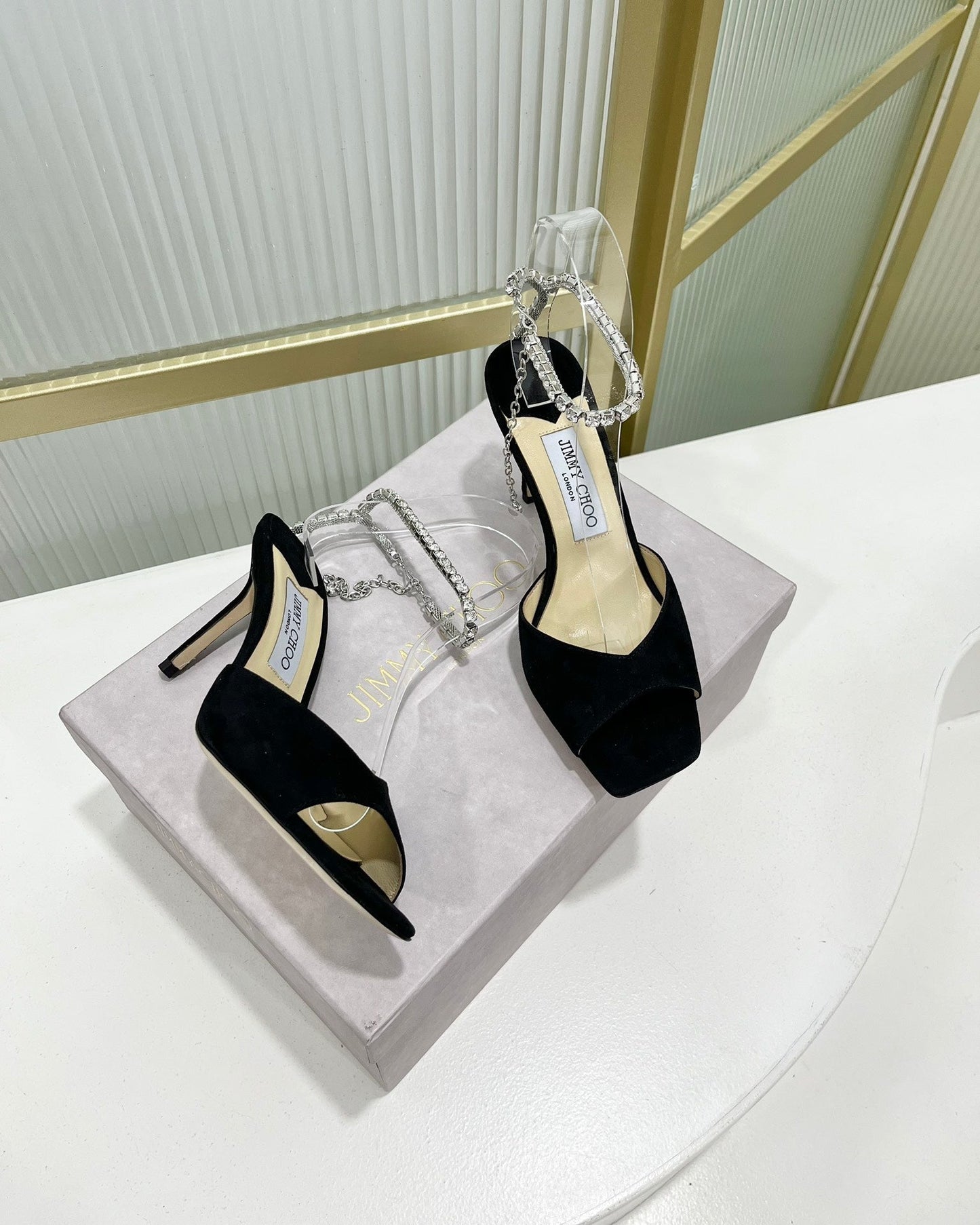 Jimmy Saeda Sandal In Black Suede 587728