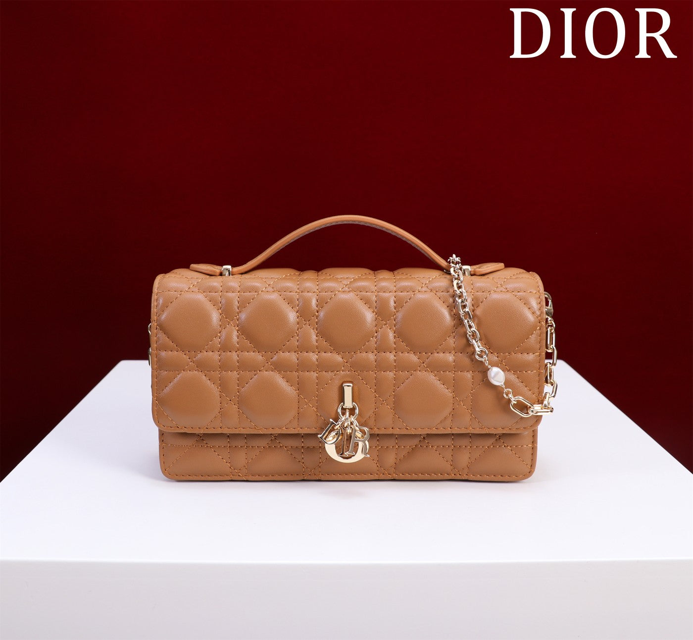 my cd mini 21 medium tan lambskin