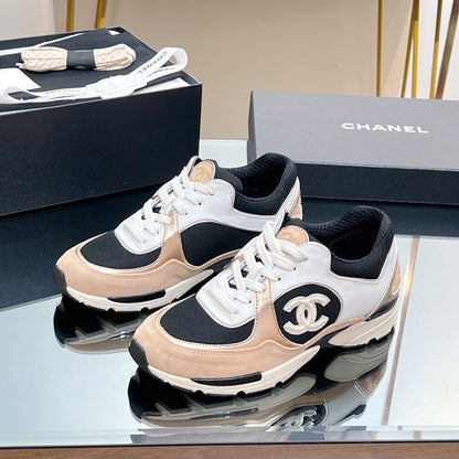 CC Sneaker In Nude Mesh Fabric Print Logo 149847