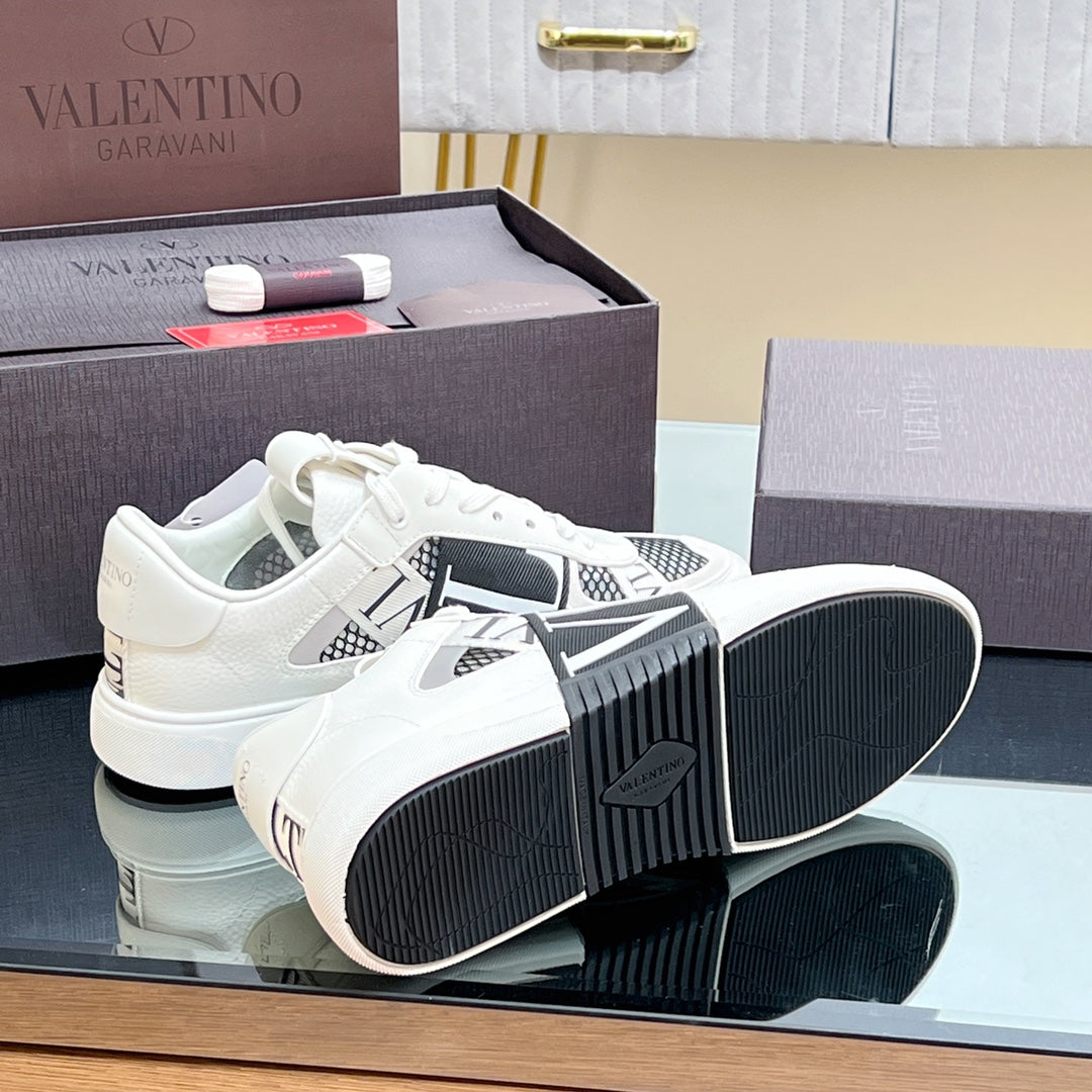 VT 2025 Sneakers White Black Mesh Calfskin Fabric 546969