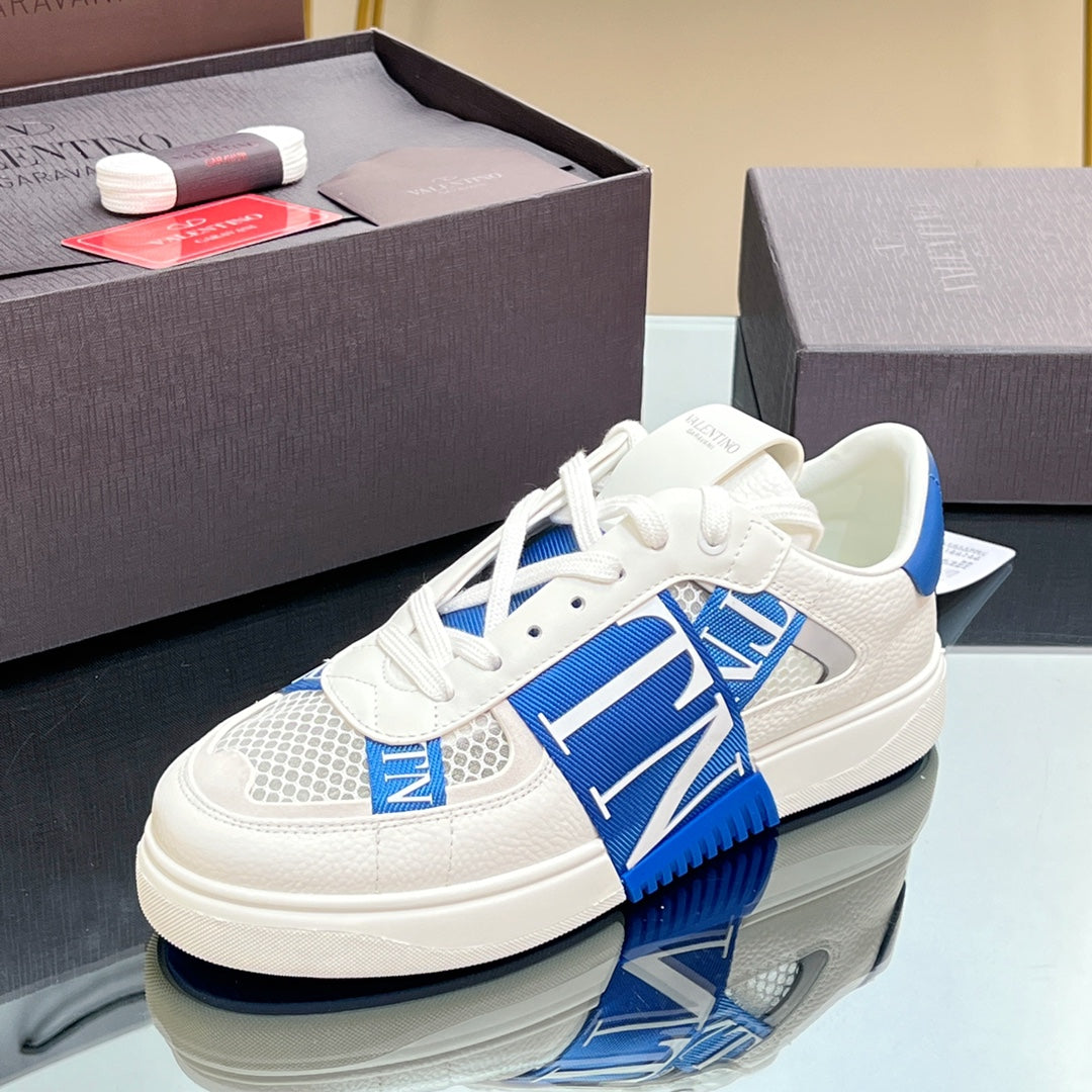 VT 2025 Sneakers White Blue Mesh Calfskin Fabric 546970