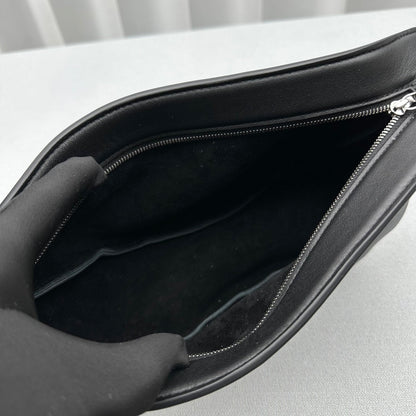The Row 2025 Slouchy Banana 34cm Black Leather