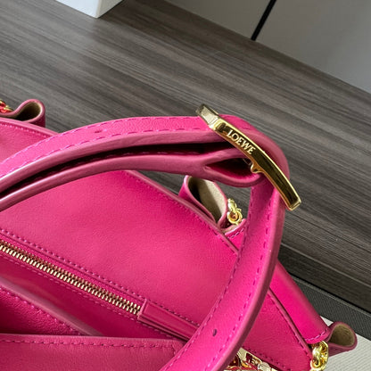 Loewe Small Dumpling Bag 35 Dark Pink Calfskin 280641