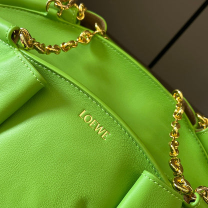 Loewe Small Dumpling Bag 35 Green Calfskin 280643