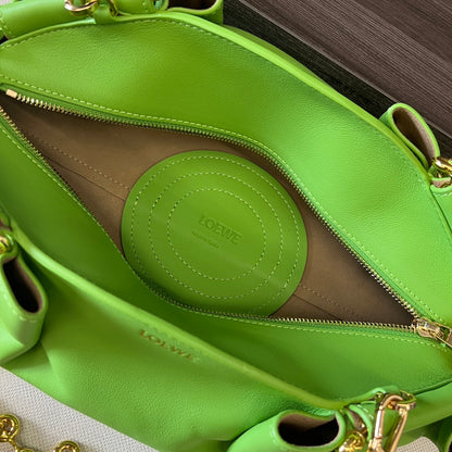 Loewe Small Dumpling Bag 35 Green Calfskin 280643