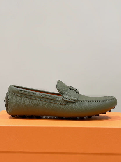HM Men's Loafer Moss Green Cowhide 557571