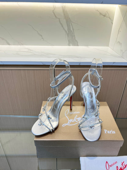 CL Joli Queen Crystal Embellished Sandal Imported PVC and Creo Rhinestones 251029