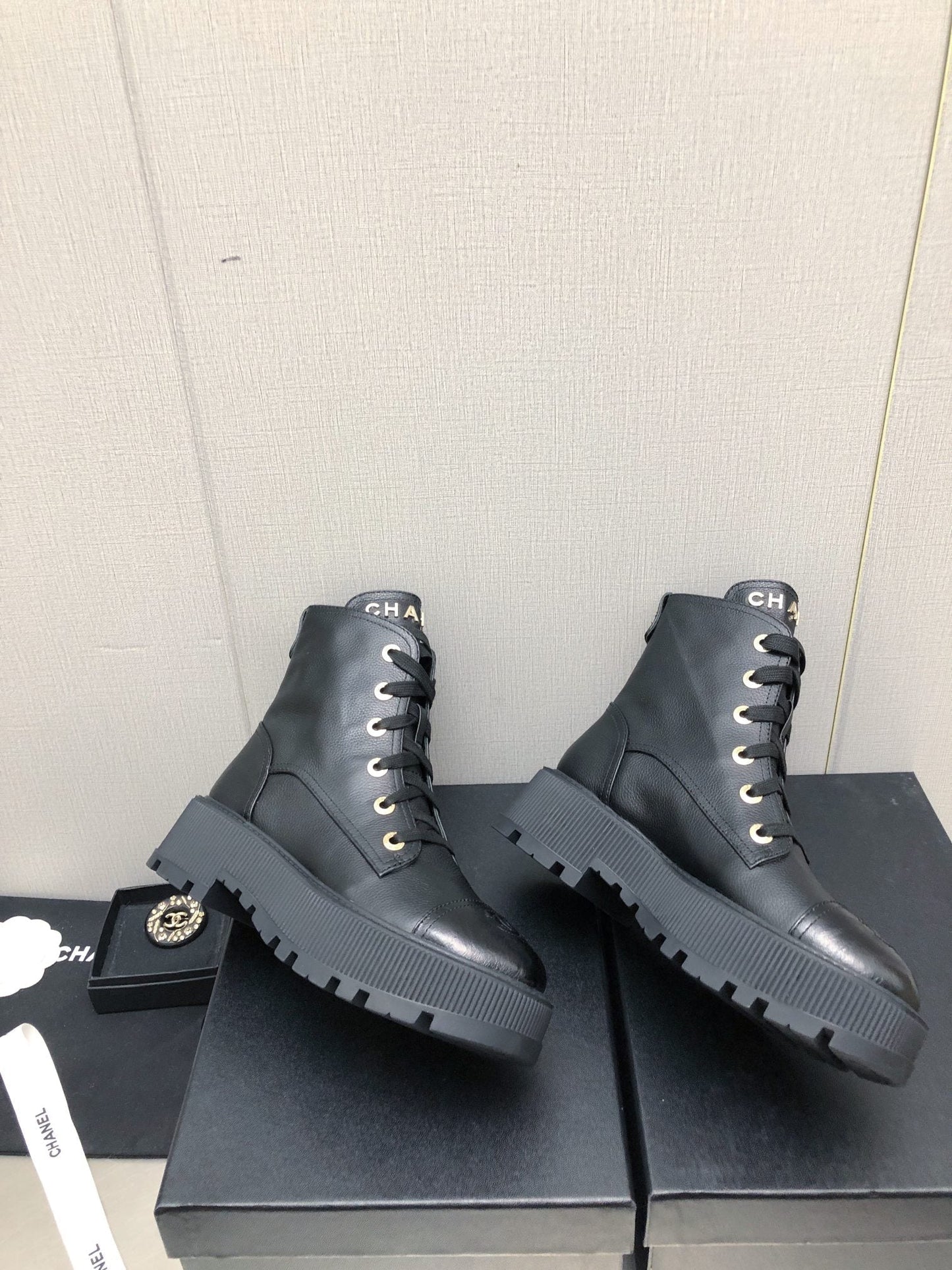 MARTIN SHORT BOOTS BLACK LAMBSKIN
