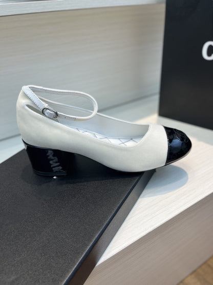 mary janes ivory black velvet