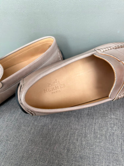 HM Men's Moccasins Loafer Pink Nude Cowhide 565857