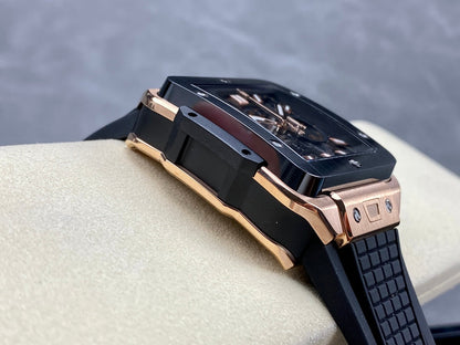 Hublot Square Bang Unico Rose Gold Ceramic 42mm Creamic Benzel Watch