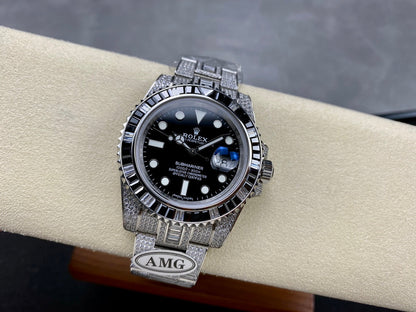 Rolex Submariner Date Black Dial Full Diamond