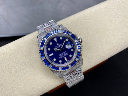 Rolex Submariner Date Blue Dial Full Diamond