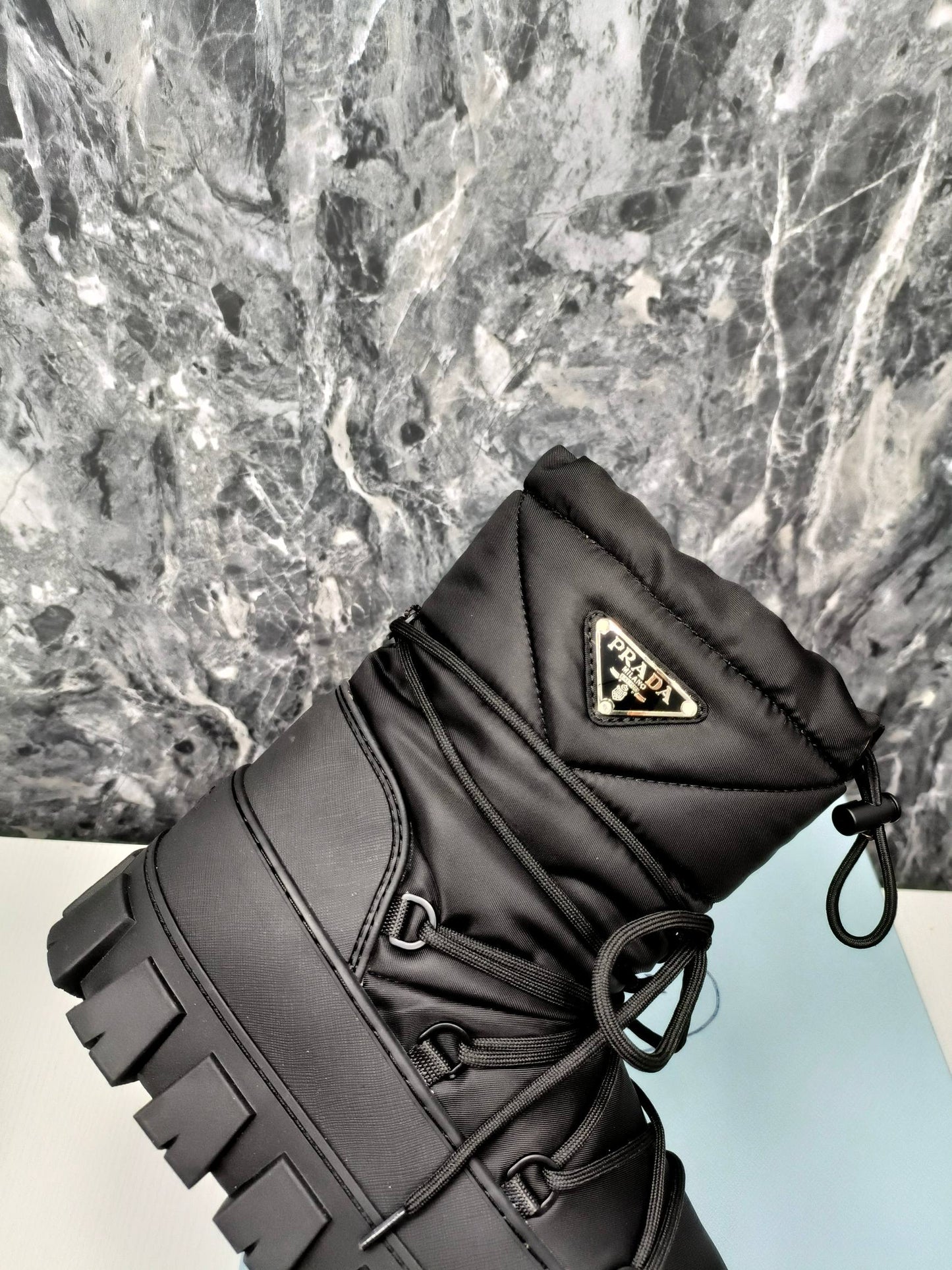 PRA RE-NYLON GABARDINE APRÃˆS SKI BOOTIES BLACK