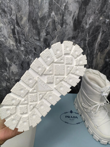 PRA RE-NYLON GABARDINE APRÃˆS SKI BOOTIES WHITE
