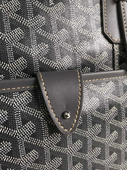 AMBASSADE DOCUMENT CASE 35 IN GRAY GOYARDINE CANVAS