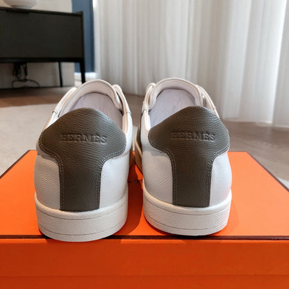 HM BOOMERANG SNEAKER WHITE AND CEDAR CALFSKIN